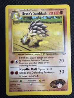 Pokemon Brock's Sandslash 36/132 G2 Gym Challenge - 3 Available Individually - Image 3