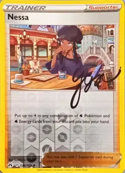 Nessa Crown Zenith Pokemon TCG 136/159 Reverse Holo Rare - Image 1