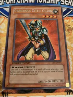 Yugioh Obnoxious Celtic Guard CT1-EN006 VLP - Image 1