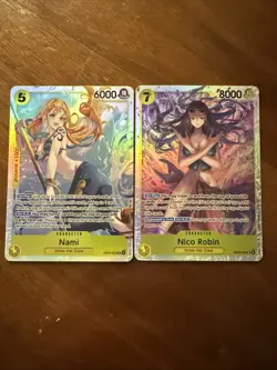 NAMI EB03-053 & NICO ROBIN EB03-055 One Piece Heroines Edition Foil SR - Image 1