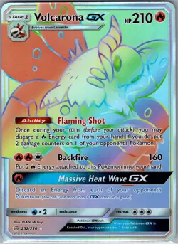 Volcarona GX (Secret) 252/236 SM - Cosmic Eclipse - Pokemon Card - NM - Image 1