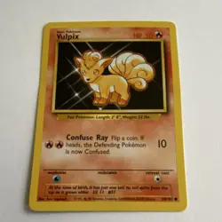 Pokemon Vulpix 50 HP Common 68/102 Base Set 1999 Wizards English TCG Card - Image 1