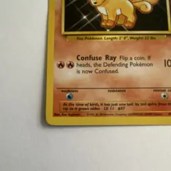 Pokemon Vulpix 50 HP Common 68/102 Base Set 1999 Wizards English TCG Card - Image 5