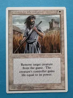 Swords to Plowshares Core Set 4th Edition MTG Magic Gathering Regular - Image 1