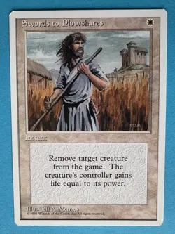 Swords to Plowshares Core Set 4th Edition MTG Magic Gathering Regular - Image 3