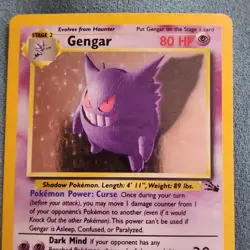 1999 Vintage Pokemon TCG Gengar 5/62 Fossil Holographic - Image 2