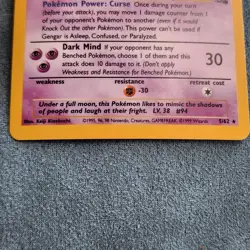 1999 Vintage Pokemon TCG Gengar 5/62 Fossil Holographic - Image 4