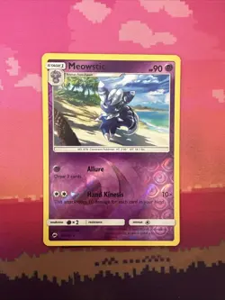 Pokemon Card Meowstic Burning Shadows Reverse Holo Rare 60/147 Near Mint - Image 1