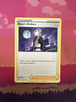 Pokemon Card Boss's Orders Brilliant Stars Rare 132/172 Near Mint - Image 1