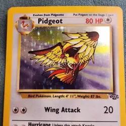 1999 Vintage Pokemon TCG Pidgeot 8/64 Jungle Holographic - Image 2