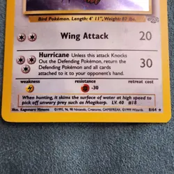 1999 Vintage Pokemon TCG Pidgeot 8/64 Jungle Holographic - Image 3