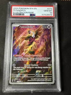 2024 Pokemon Shrouded Fable FEZANDIPITI Illustration Rare #73 PSA 10 #73 - Image 1
