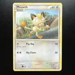 FREE SHIPPING Meowth 12/30 Pokemon HGSS Trainer Kit: Gyarados & Raichu 2010 - Image 1