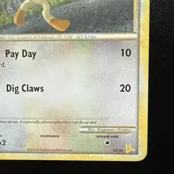 FREE SHIPPING Meowth 12/30 Pokemon HGSS Trainer Kit: Gyarados & Raichu 2010 - Image 4