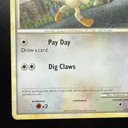 FREE SHIPPING Meowth 12/30 Pokemon HGSS Trainer Kit: Gyarados & Raichu 2010 - Image 5