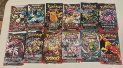 Pokemon Scarlet & Violet Era Sealed Booster Pack Lot of 12 - Prismatic, Paldean - Image 1