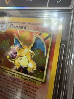 1999 Pokemon Game Charizard Holo 4/102 Base Set Card Unlimited UGC 5 - Image 3