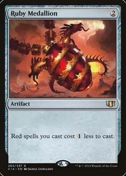 1x NM Ruby Medallion MTG C14 Commander SV - Image 1