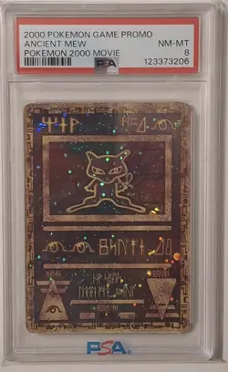 POKEMON ANCIENT MEW PSA 8 Vintage PROMO 2 SWIRL Vt45 - Image 1