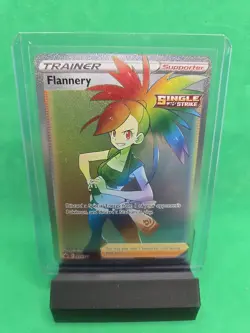 Pokemon Chilling Reign Flannery Trainer Rainbow Full Art 215/198 Secret Rare - Image 1