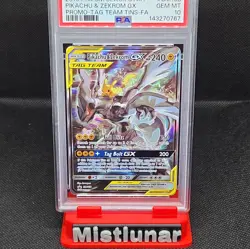 Pokemon 2019 Tag Team Pikachu & Zekrom GX Black Star Promo SM168 PSA 10 GEM MINT - Image 1