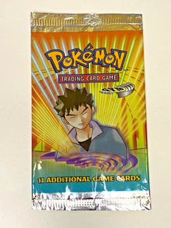 Pokemon TCG - Empty Booster Pack Vintage - GYM HEROES Brock - English - Good - Image 1
