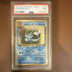 1997 POKEMON JPN JUNGLE #134 VAPOREON-HOLO PSA 9 - Image 1