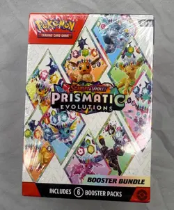 Pokemon Prismatic Evolutions Booster Bundle Sealed Scarlet Violet SV8.5 6 Packs - Image 1