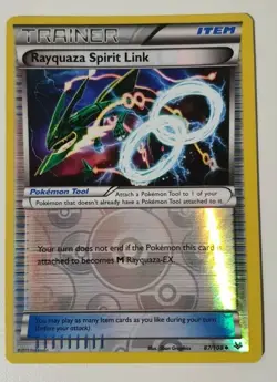 Pokemon Rayquaza Spirit Link Reverse Holo 87/108 XY Roaring Skies Near Mint - Image 1