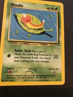 Weedle 70/75 Neo Discovery Basic Pokemon Card - Image 5