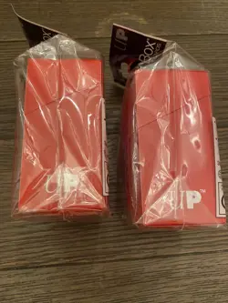 Ultra Pro Red Deck Box Lot Of 2 Gaming Cards Deck Box Holds Cards In Sleeves - Image 3