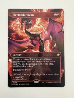 Electroduplicate Borderless Alternate MTG Magic the Gathering Card NM Mint FDN - Image 1