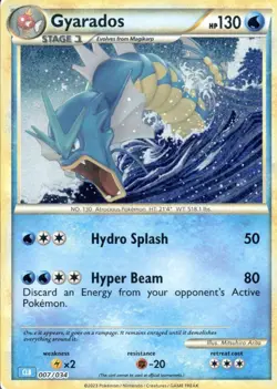 Pokemon TCG – Gyarados 007/034 – Classic Collection Card (Blastoise Deck) – NM - Image 1