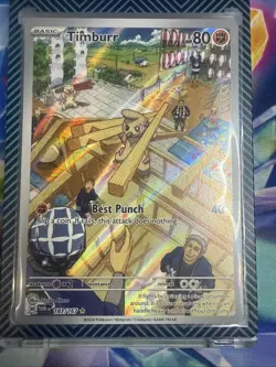 Timburr 183/167 Illustration Rare Twilight Masquerade Pokemon Card Holo Rare - Image 1