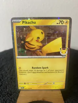 Pikachu 051/162 Pokemon Day 30th Anniversary Stamped Promo With Coin NM - Image 3