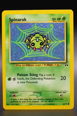 Pokemon - Spinarak - 64/75 - Neo Discovery COMMON Near Mint WOTC - Image 1