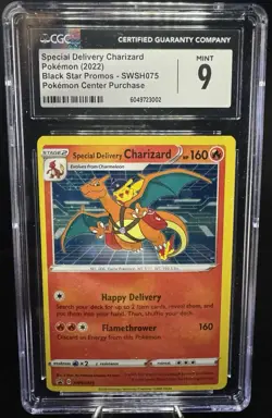 CGC 9 Pokemon Special Delivery Charizard SWSH075 2022 Black Star Promos - Image 1