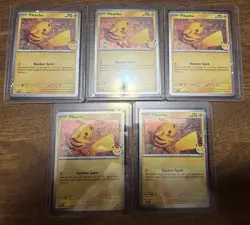 (5) 30th Anniversary Pokemon Day Pikachu Promo Card lot - Image 1