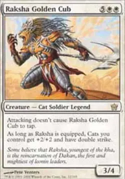 [1x] Raksha Golden Cub - Foil Slight Play, English Fifth Dawn MTG Magic - Image 1
