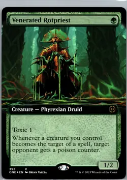 MTG Venerated Rotpriest (392/530) Phyrexia All Will Be One NM FOIL - Image 1