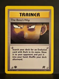 2000 Pokemon Team Rocket 1st Edition #73 The Boss's Way U - Image 1