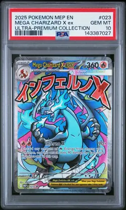 2025 Pokemon Mega Charizard X ex Black Star Promo UPC #023 PSA 10 - Image 1