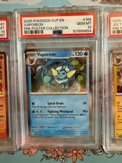 Pokemon Prismatic Evolutions Flareon Vaporeon Jolteon Promo PSA 10 Set (3) - Image 3