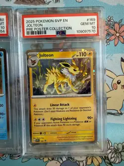 Pokemon Prismatic Evolutions Flareon Vaporeon Jolteon Promo PSA 10 Set (3) - Image 4