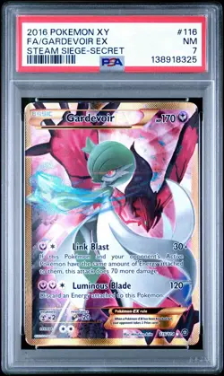 2016 Pokemon XY Steam Siege Gardevoir EX Secret Rare 116/114 #116 PSA 7 - Image 1