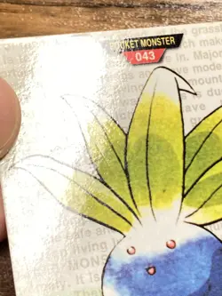 Pokemon Carddass Card Oddish No.43 Bandai Pocket Monsters Green ver. 1996 - Image 3