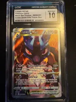 Lucario VSTAR SWSH291 Sword & Shield Promo Holo Card CGC 10 Gem Mint - Image 1