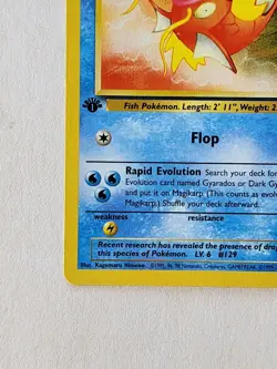 Magikarp 1st Edition Pokemon Card, Team Rocket, #47/82 Uncommon Near Mint - Image 4