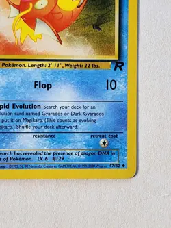 Magikarp 1st Edition Pokemon Card, Team Rocket, #47/82 Uncommon Near Mint - Image 5