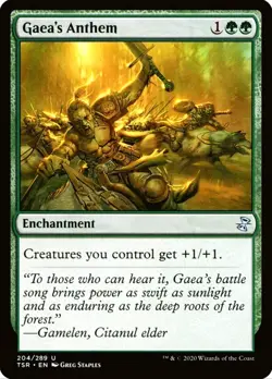 X 1 Gaea's Anthem NM-M Time Spiral: Remastered TSR 204 MTG Magic The Gathering - Image 1